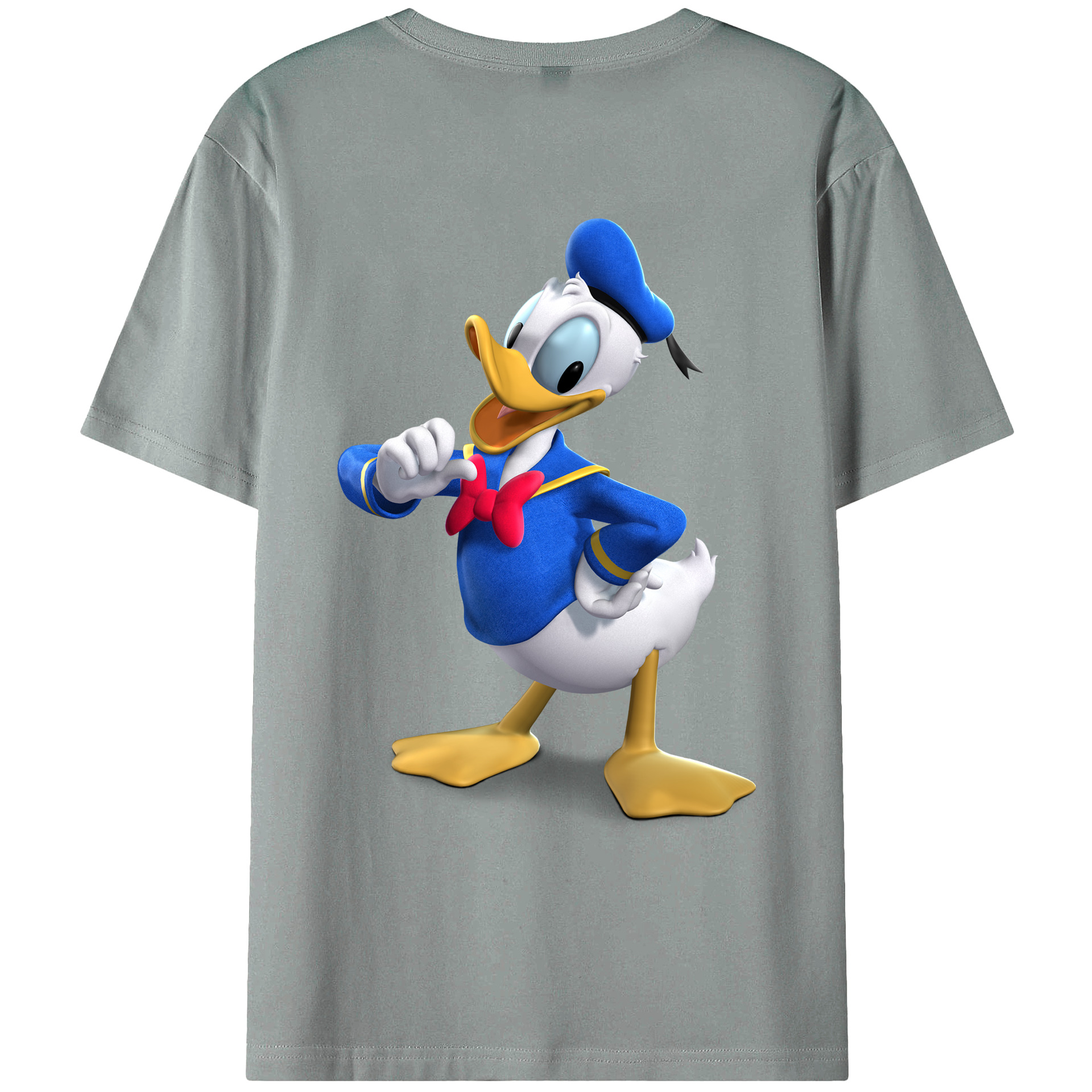 ミッキーマウス Mickey Mouse 綿100％ メンズ半袖Tシャツ（バックプリント） 通気性